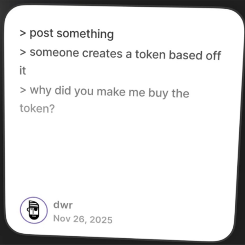 why did you make me buy the token
